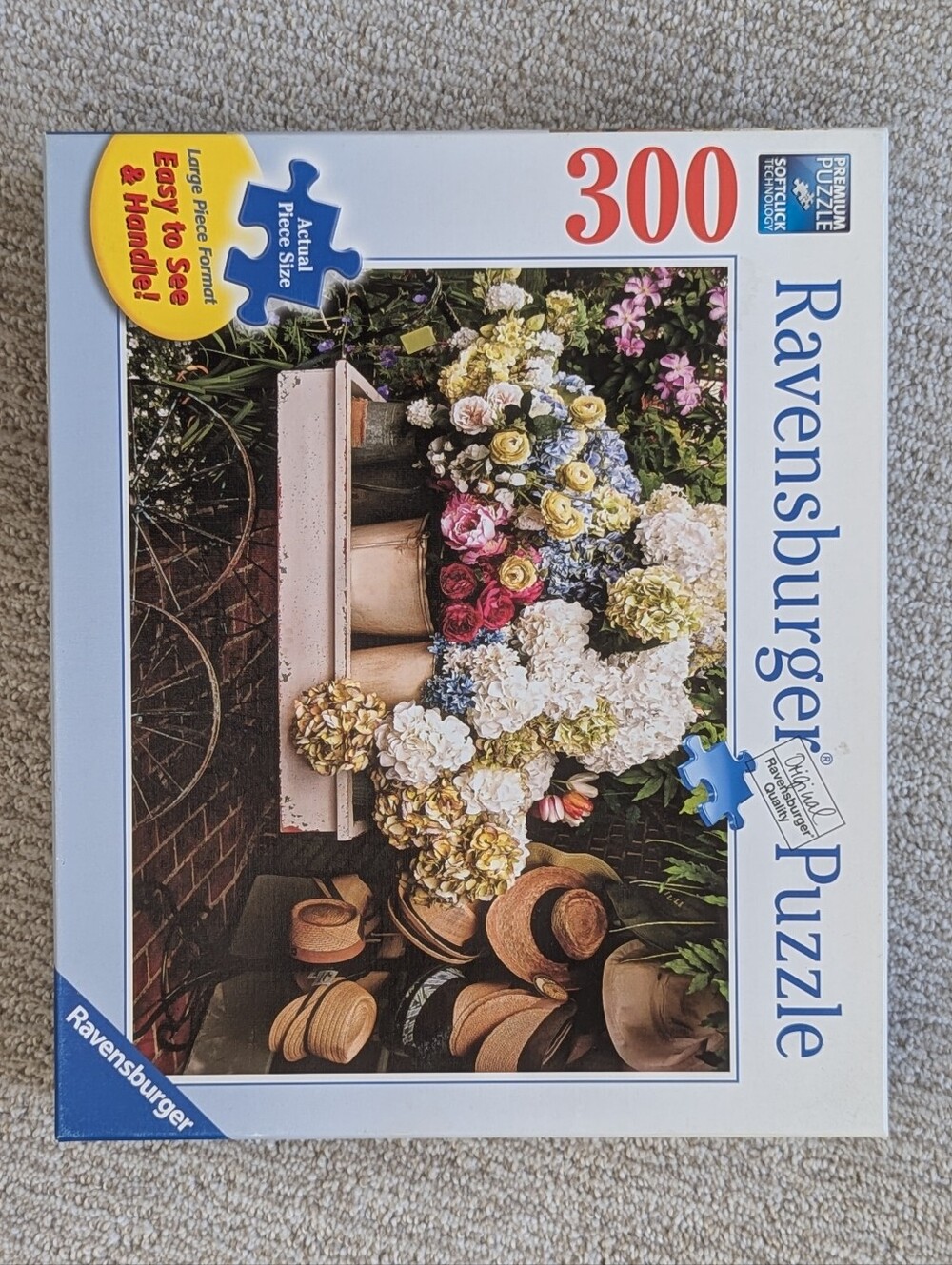 Ravensburger Garden Hats & Flowers 300 Piece Large Piece Format Jigsaw Puzzle